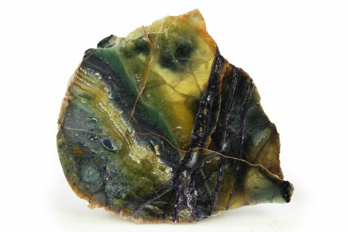 Colorful, Polished Fluorite and Sodalite Slab - Mozambique #304987